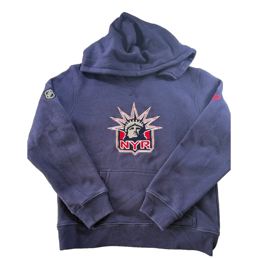 Fanatics‎ NHL New York Rangers Kids Navy Lady Liberty Hoodie Size M 10/12